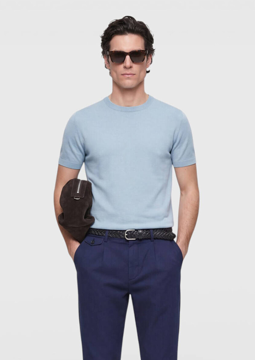 Light Blue Knitwear - RAMSEY