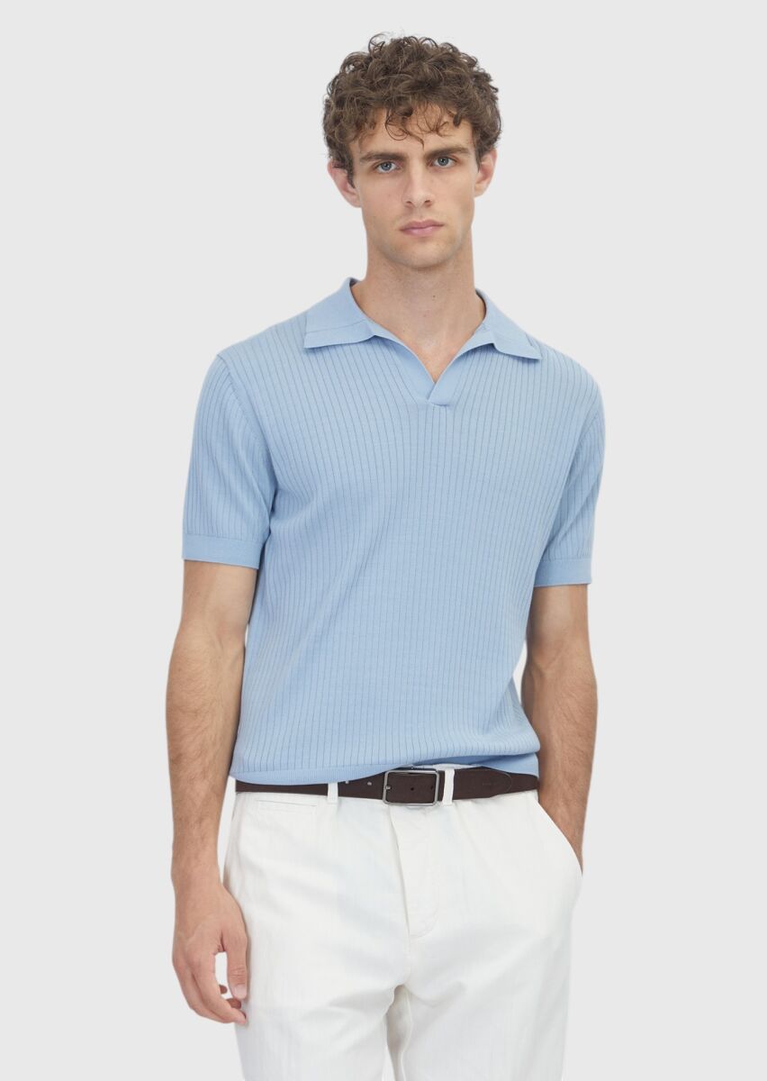 Light Blue Knitwear - 1