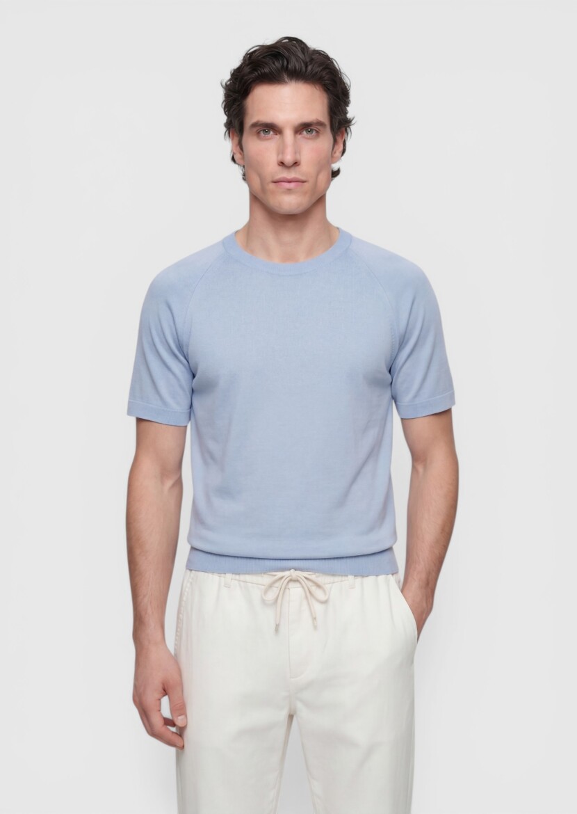 Light Blue Knitwear - RAMSEY