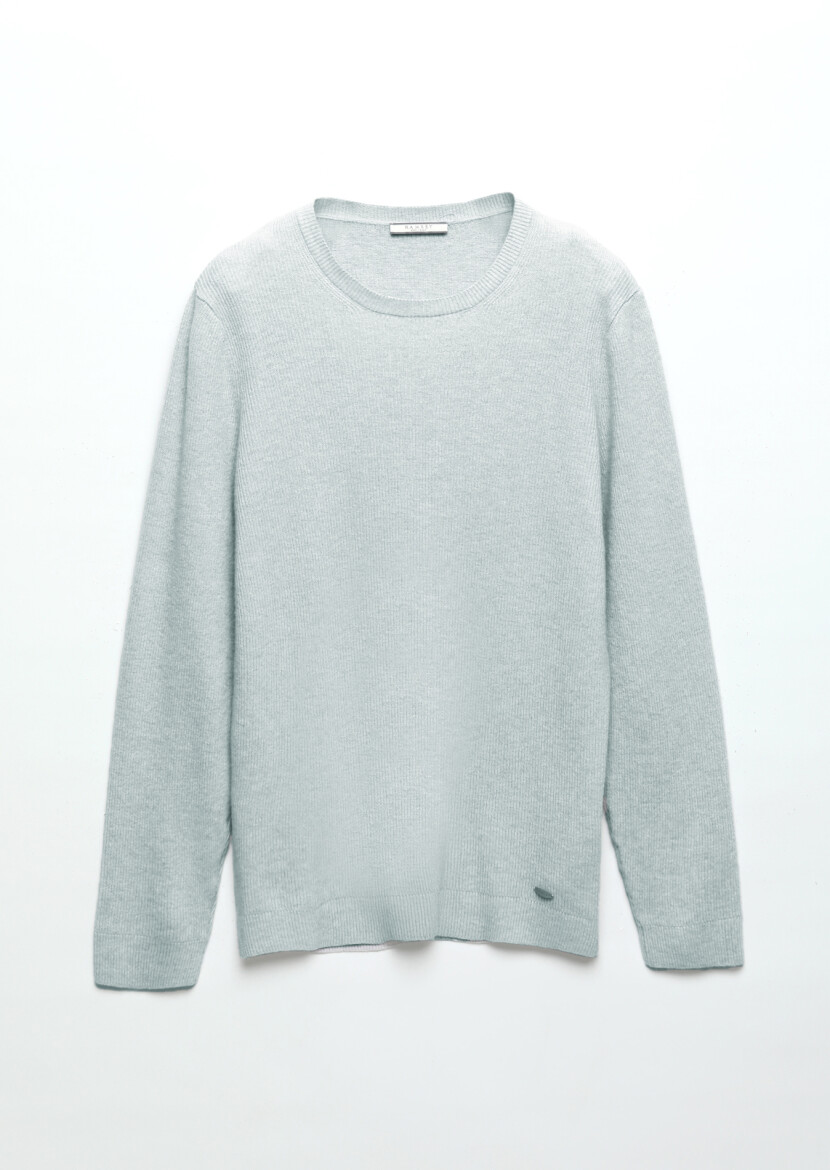 Light Blue Knitwear Sweatshirt - 6