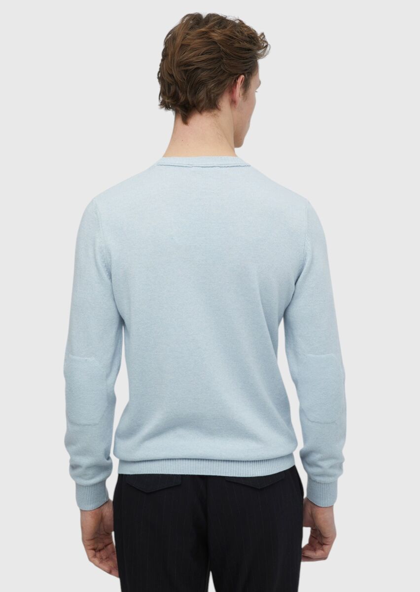 Light Blue Knitwear Sweatshirt - 6