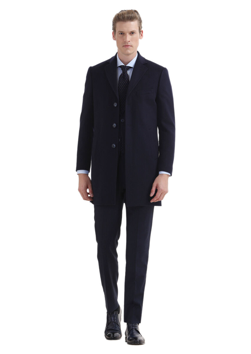 Light Blue Plain Regular Fit Long Weaving Classical 100% Cotton Shirt - 3