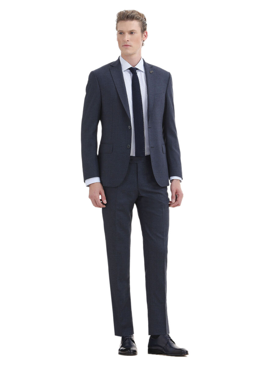 Light Blue Striped Regular Fit Long Weaving Classical 100% Cotton Shirt - 3