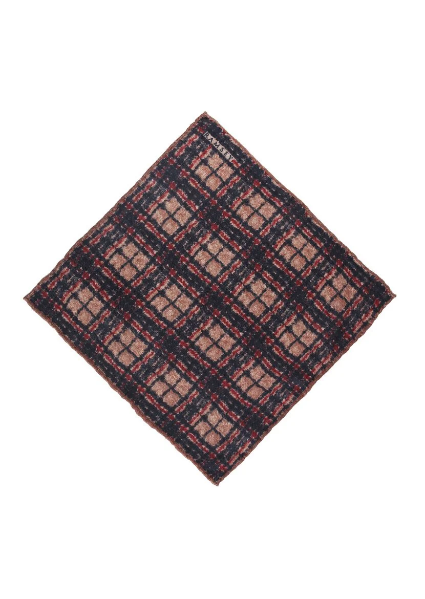 Light Brown %100 Yün Handkerchief 