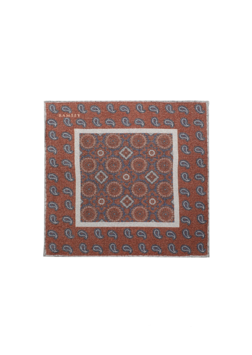Light Brown %100 Yün Handkerchief - 1