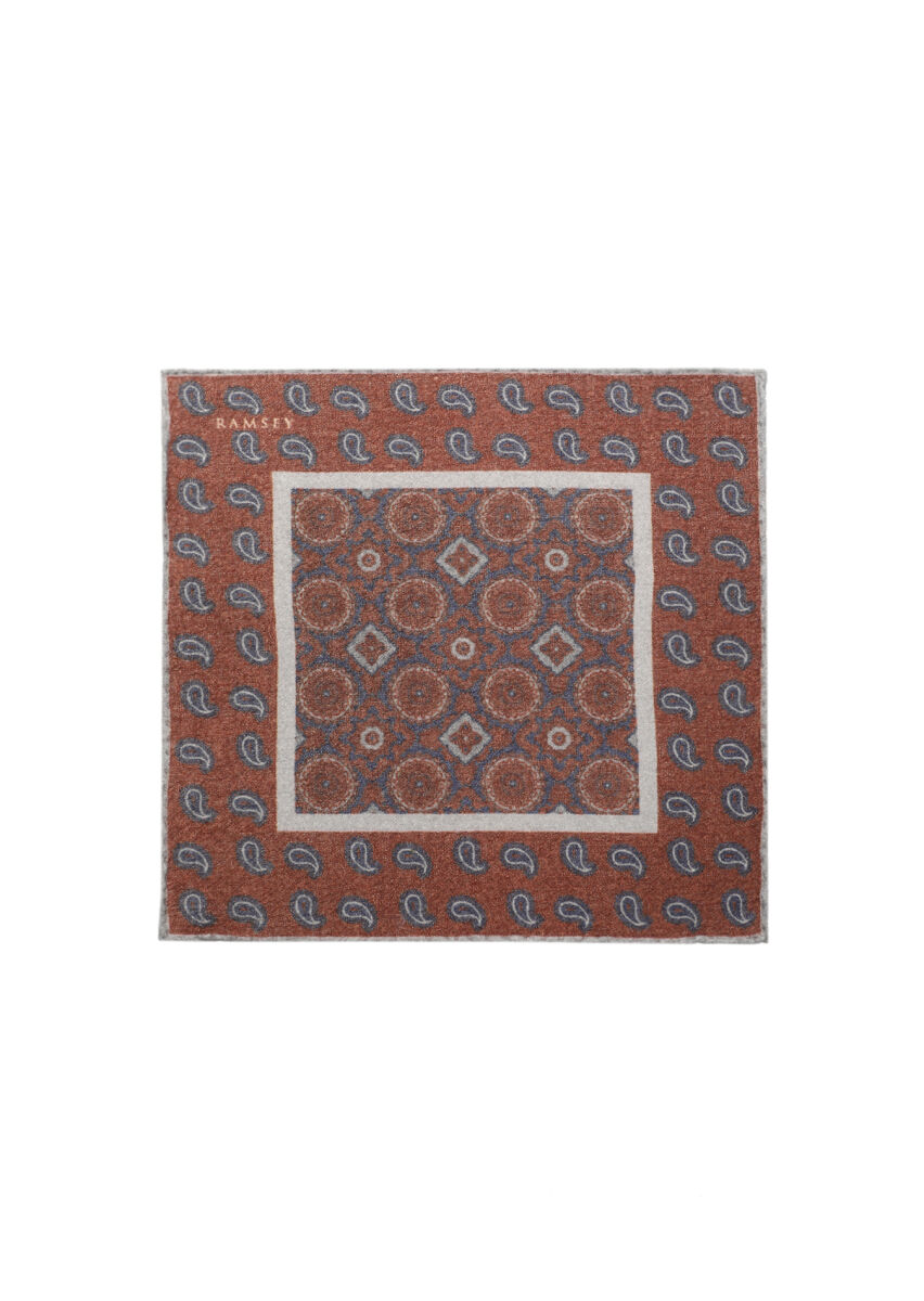 Light Brown %100 Yün Handkerchief - 1