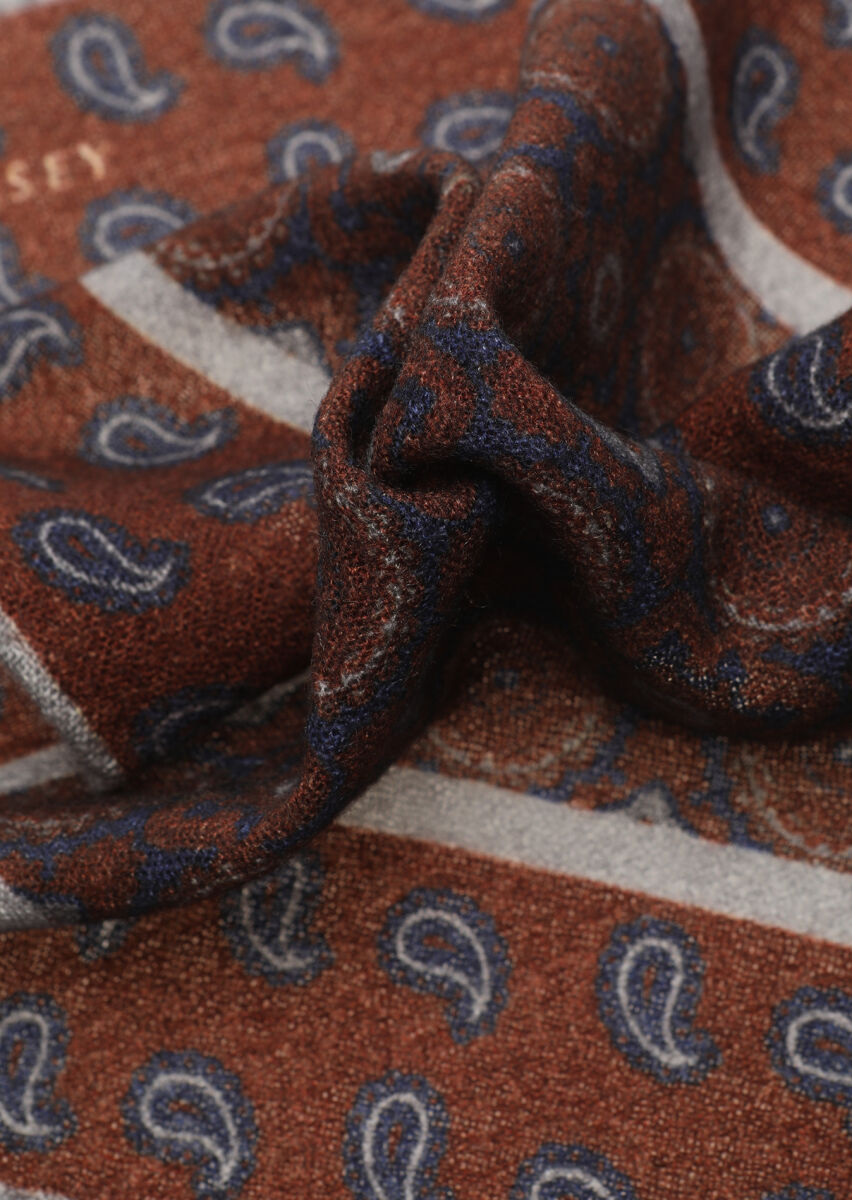 Light Brown %100 Yün Handkerchief - 2