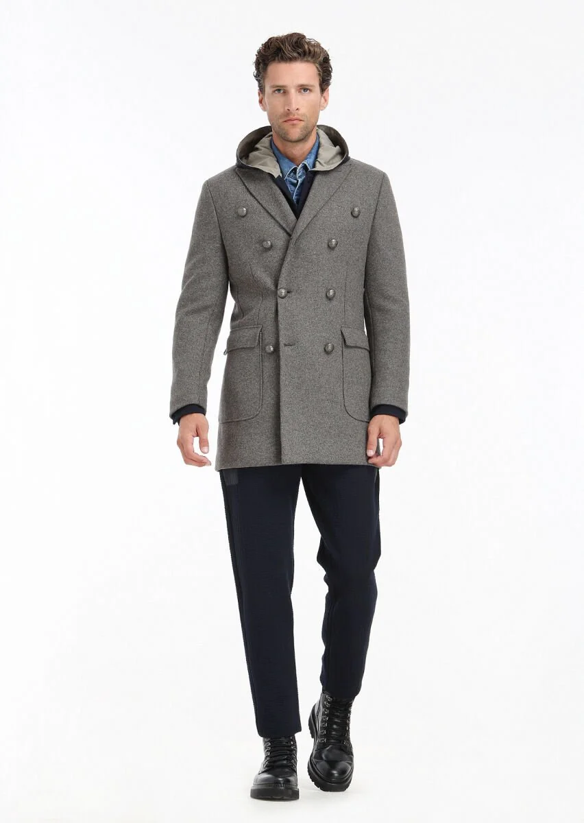 Light Brown Knitting Overcoat - 4