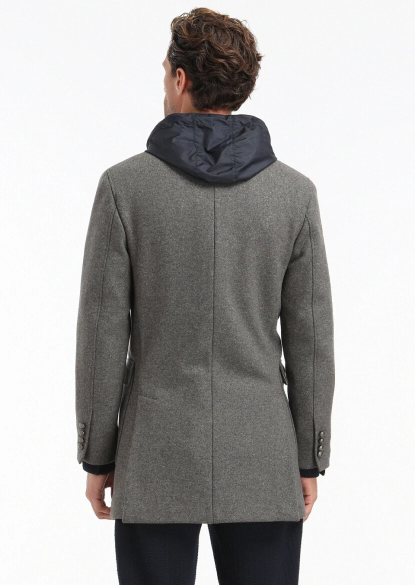 Light Brown Knitting Overcoat - 7