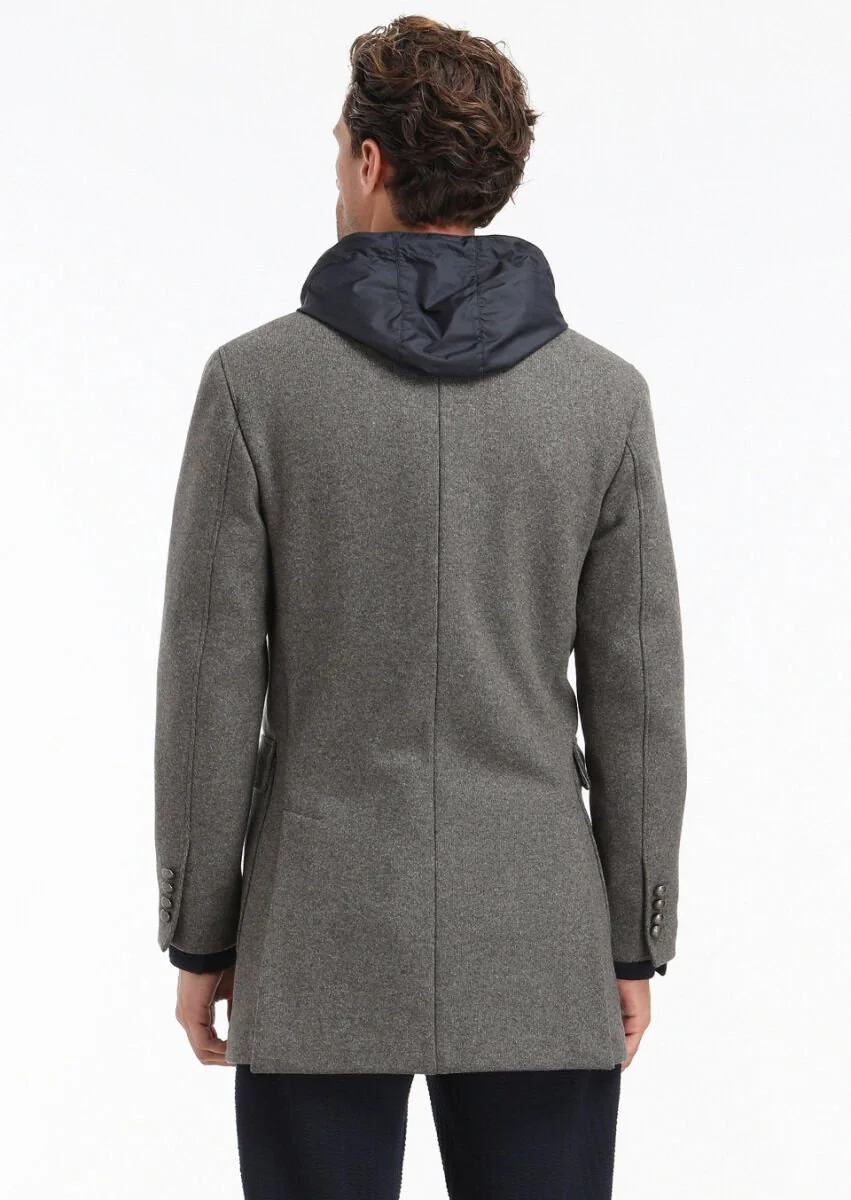 Light Brown Knitting Overcoat - 7