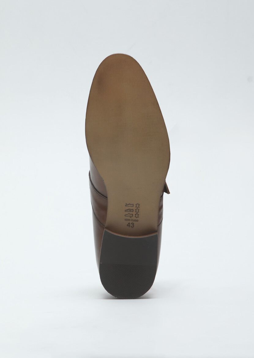 Light Brown Leather Classical Loafer - 4