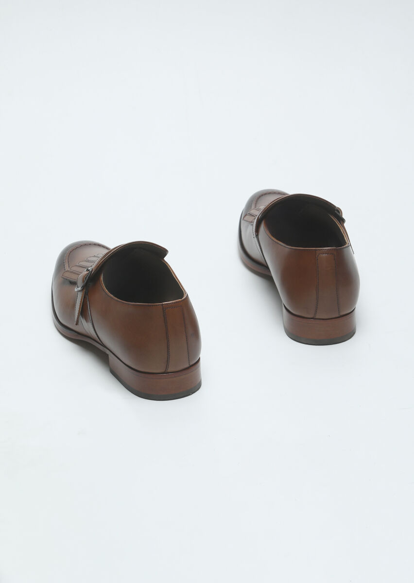 Light Brown Leather Classical Loafer - 5
