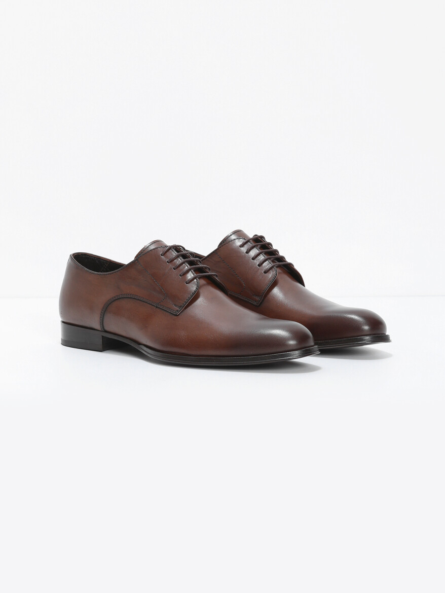 Light Brown Leather Classical Shoes 