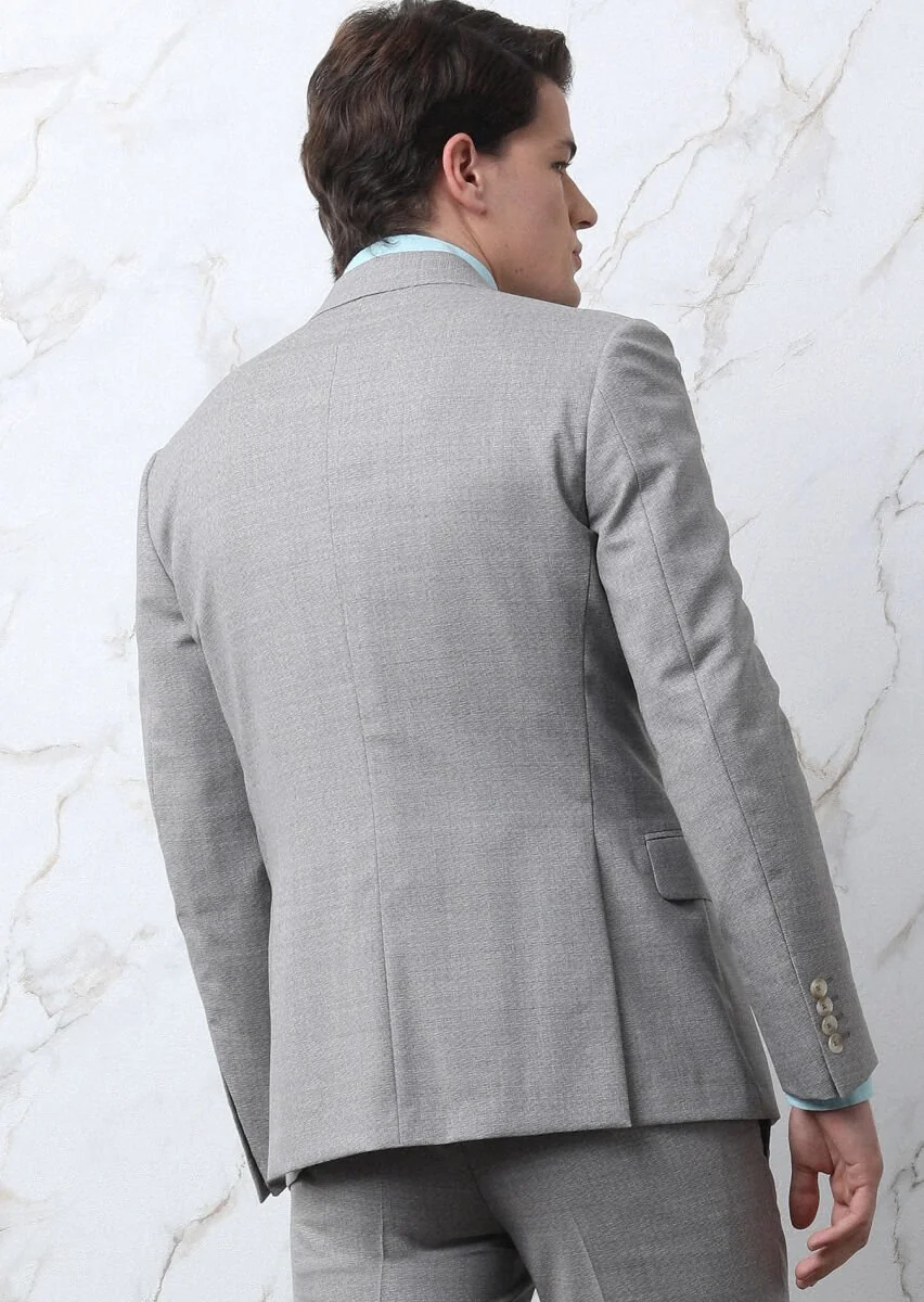 Light Brown Micro Zeroweight Slim Fit 100% Wool Suit - 7