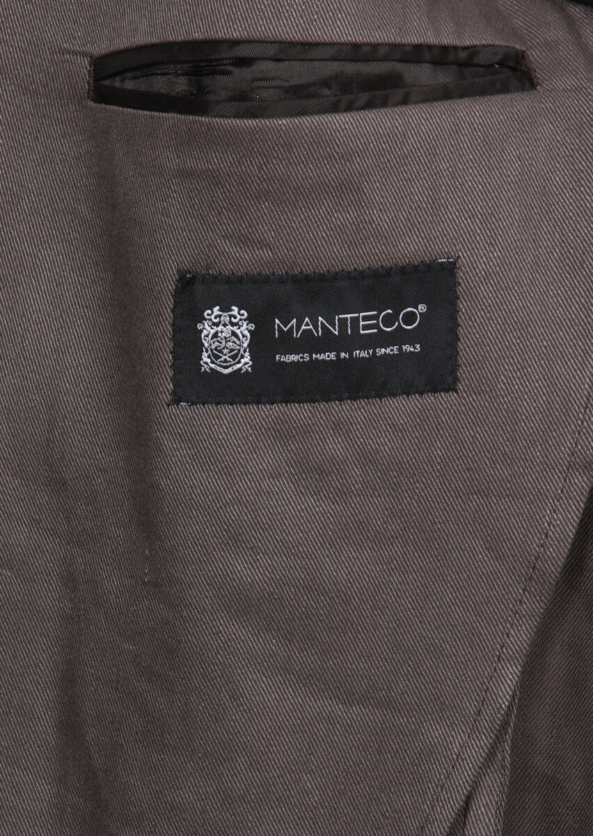 Light Brown Plain Zeroweight Slim Fit Linen Blended Jacket - 7