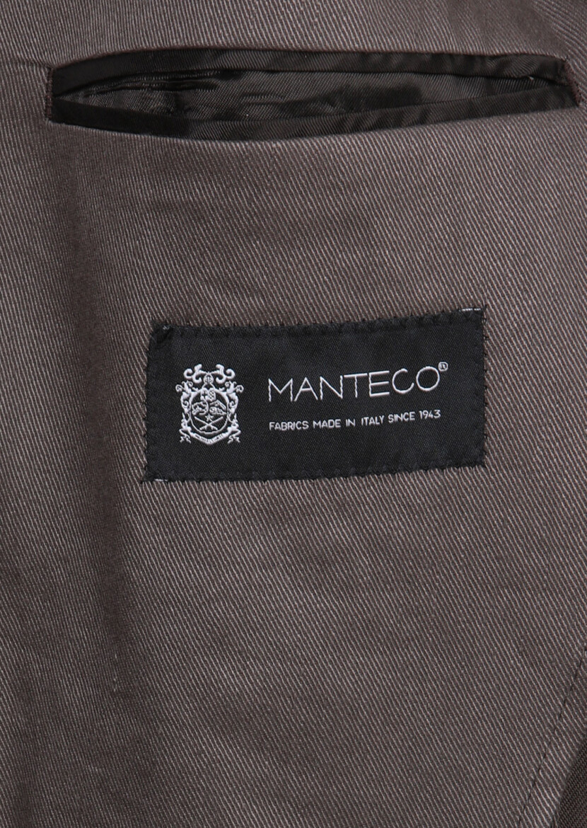 Light Brown Plain Zeroweight Slim Fit Linen Blended Jacket - 9
