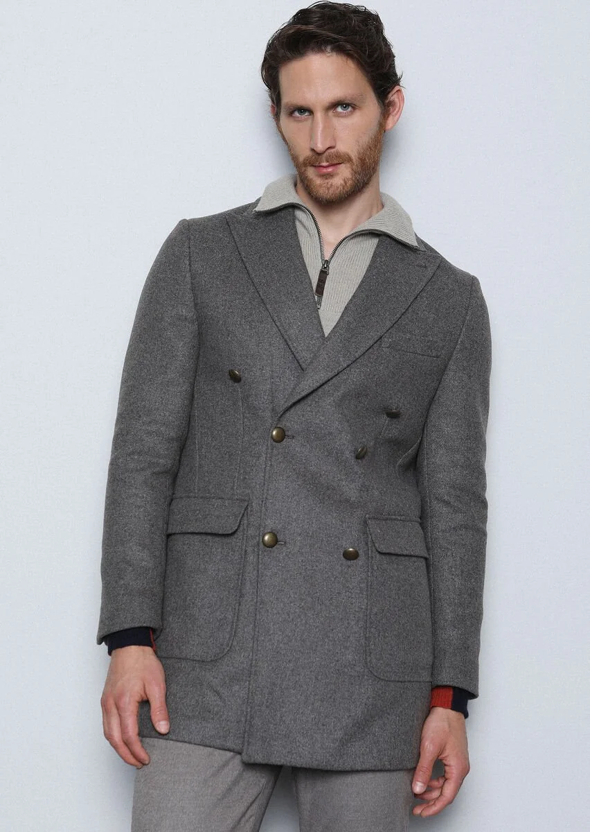 Light Brown Weaving Overcoat - 3