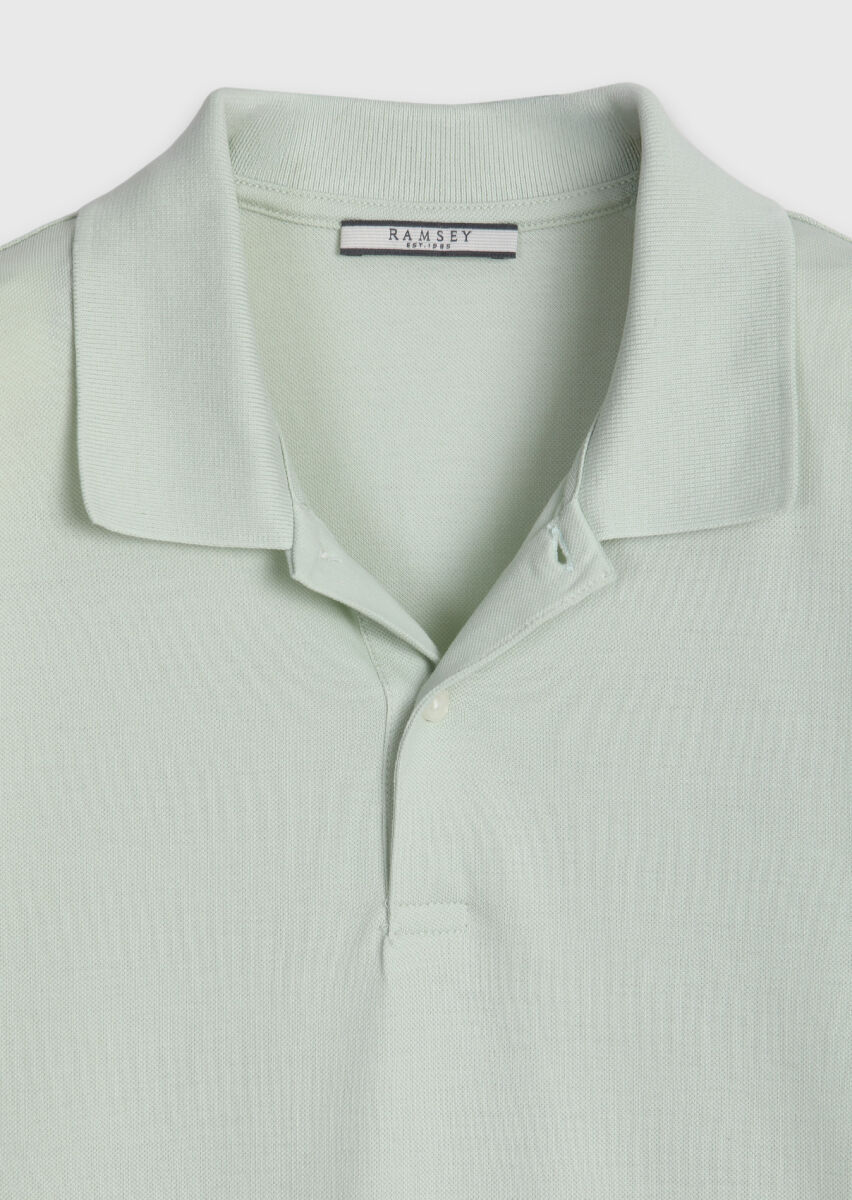Light Green Plain 100% Cotton T-Shirt - 7