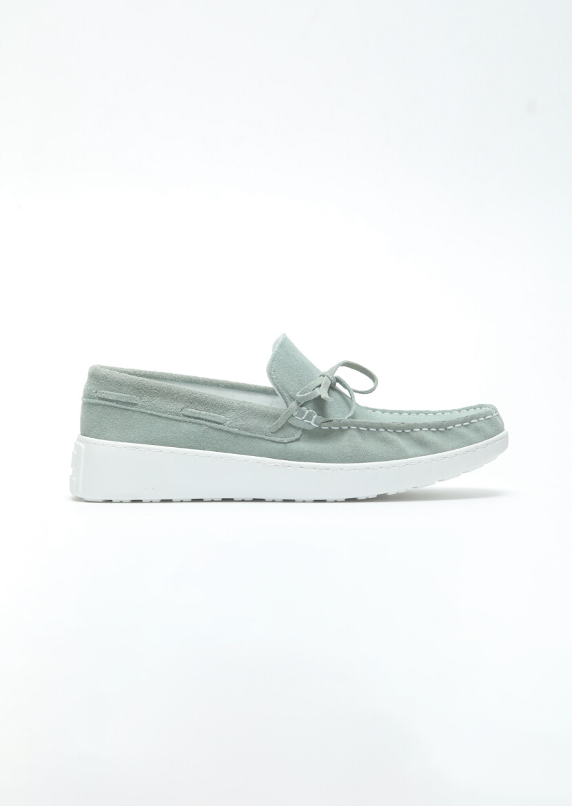 Light Green Suede Casual Loafer 