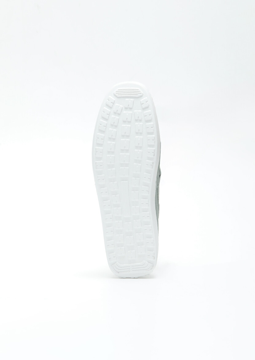 Light Green Suede Casual Loafer - 4