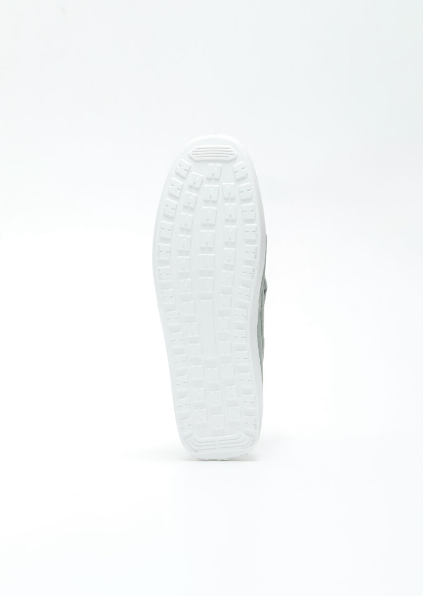 Light Green Suede Casual Loafer - 4