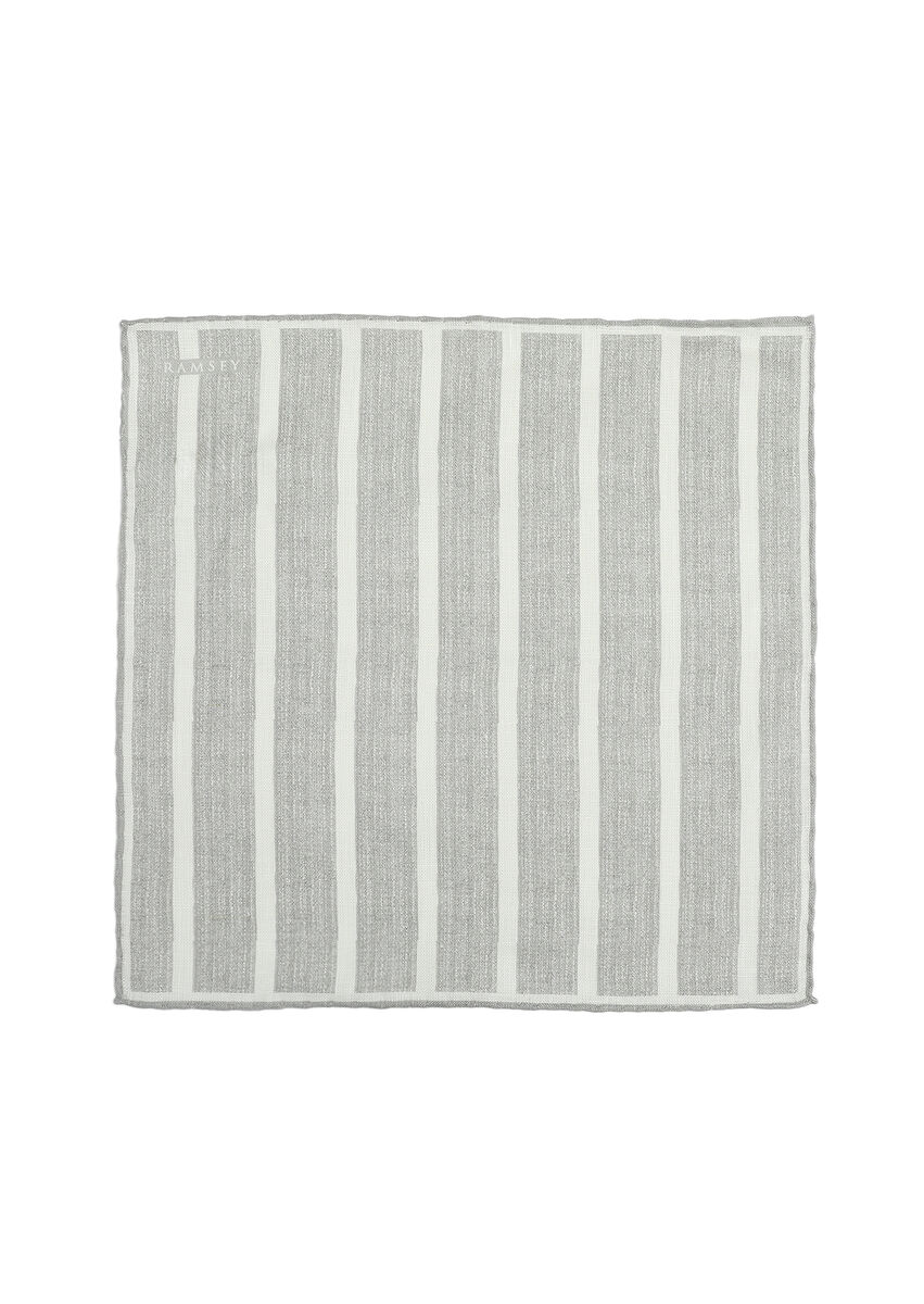 Light Grey %100 Keten Handkerchief - 1