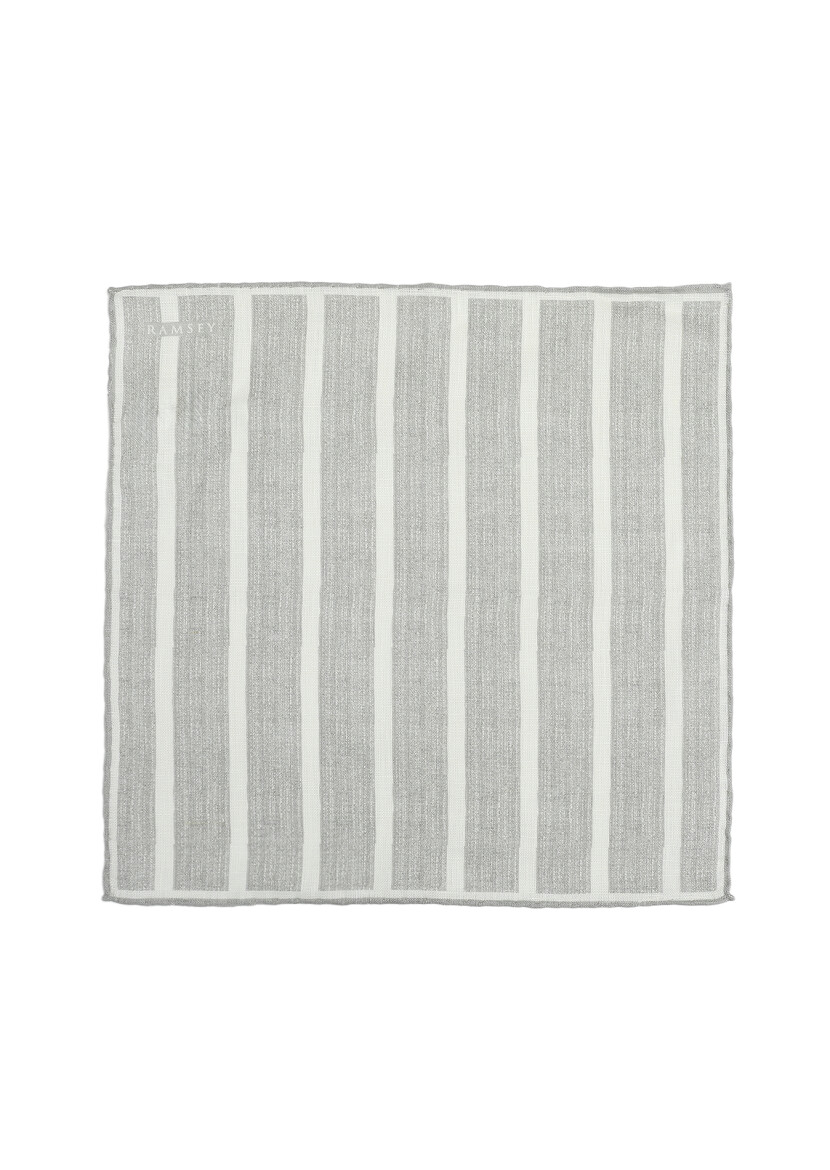 Light Grey %100 Keten Handkerchief 