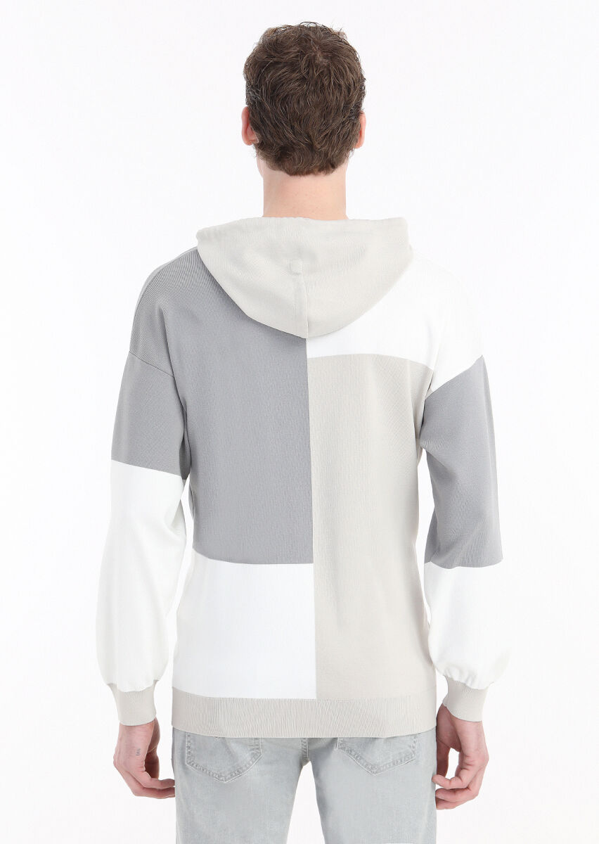 Light Grey Knitwear Sweatshirt - 4
