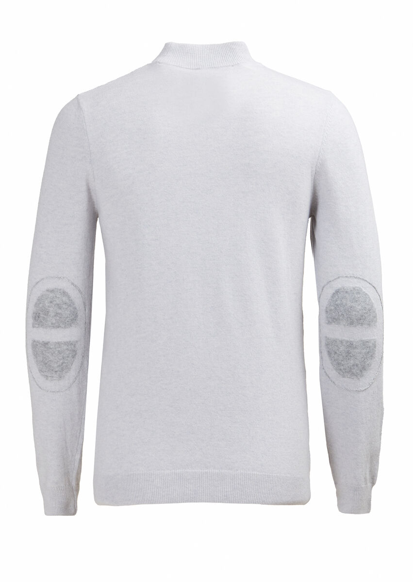 Light Grey Knitwear Sweatshirt - 4