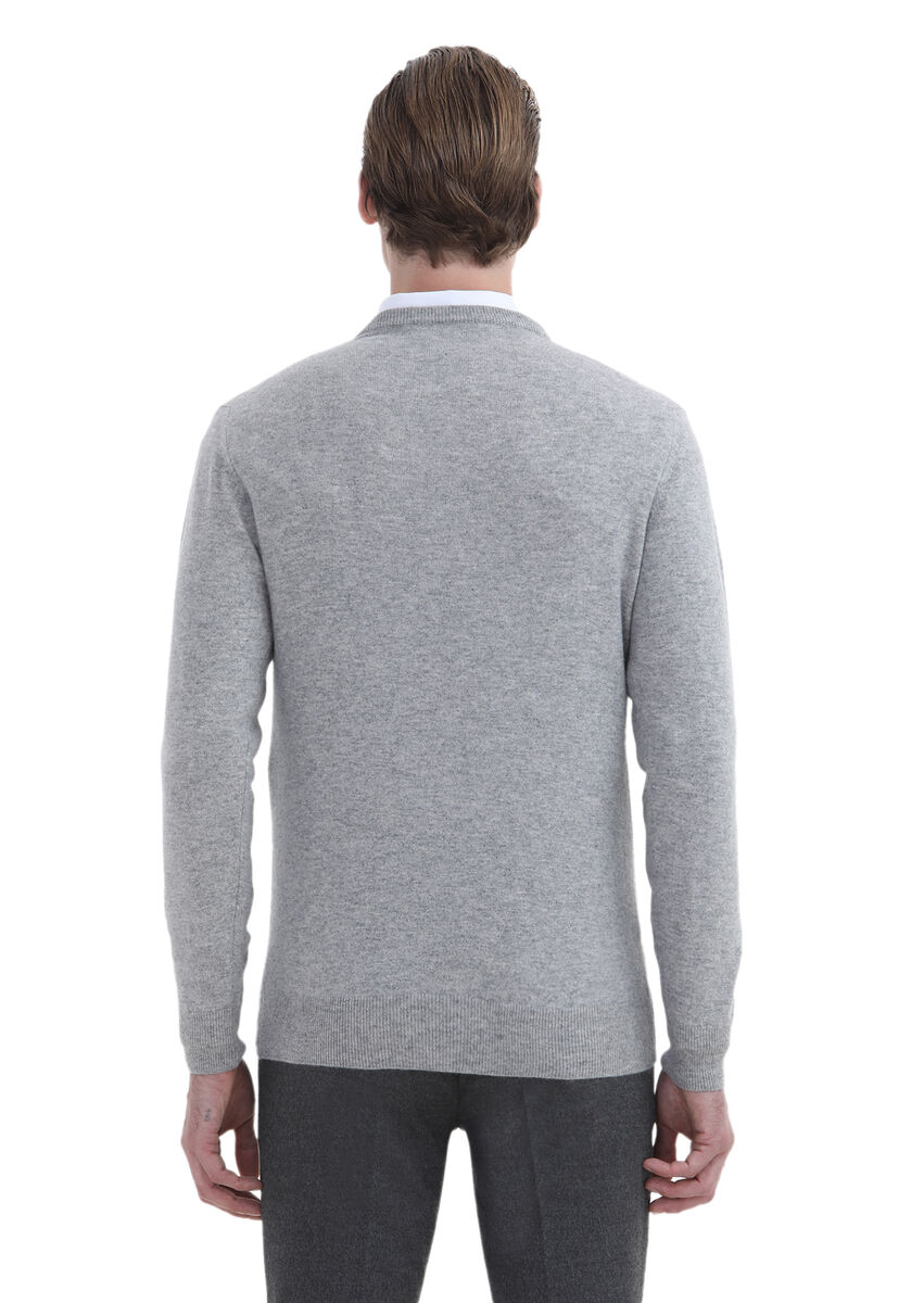 Light Grey Knitwear Sweatshirt - 6