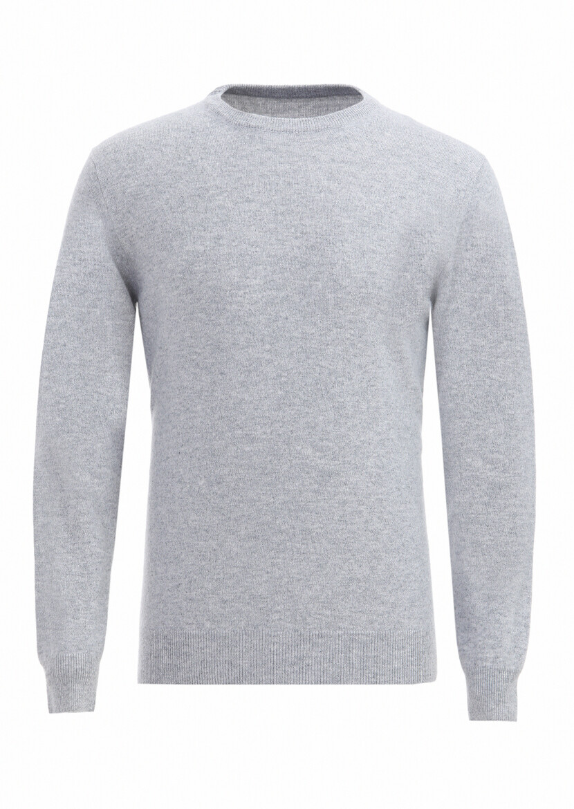 Light Grey Knitwear Sweatshirt - 7