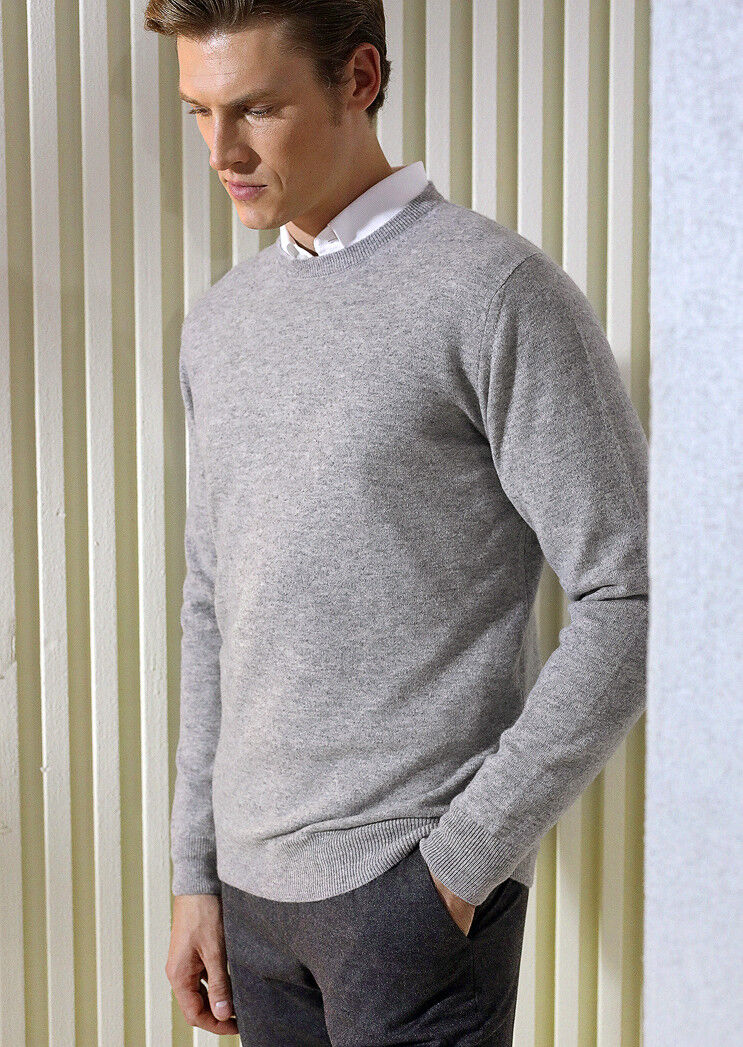 Light Grey Knitwear Sweatshirt - 1