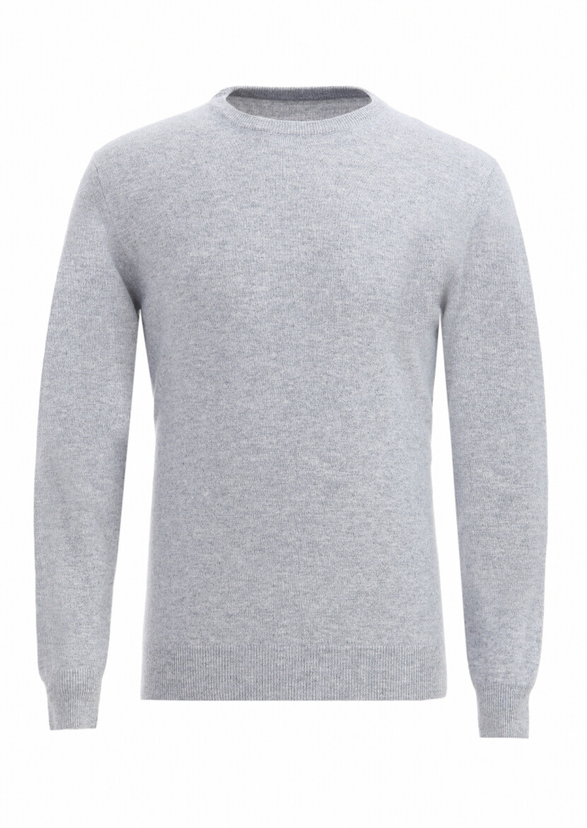 Light Grey Knitwear Sweatshirt - 7