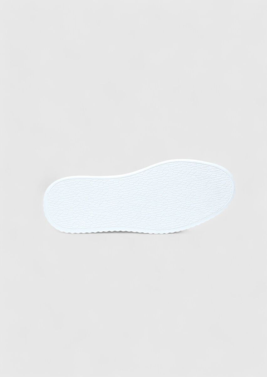 Light Grey Leather Sneaker - 5