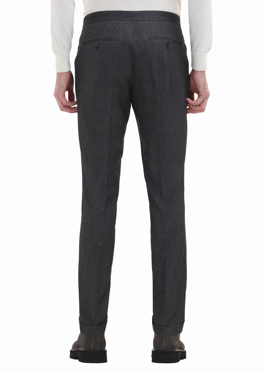 Light Grey Material Modern Fit Classical Trousers - 4