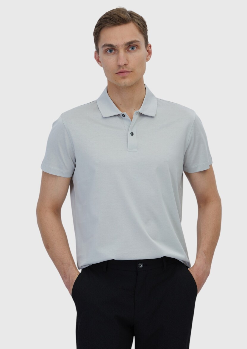 Light Grey Plain 100% Cotton T-Shirt - RAMSEY