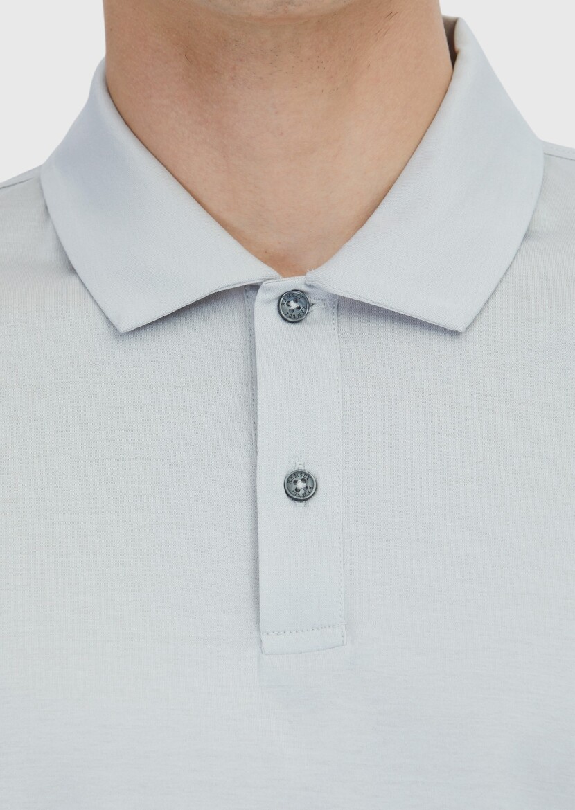 Light Grey Plain 100% Cotton T-Shirt - 6