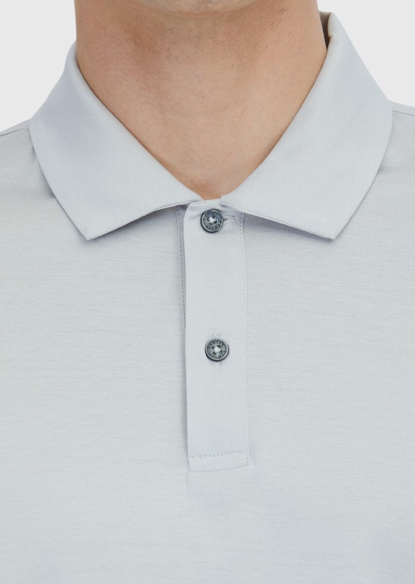 Light Grey Plain 100% Cotton T-Shirt - 6