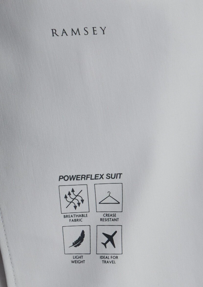 Light Grey Plain Comfort Fit Suit - 4