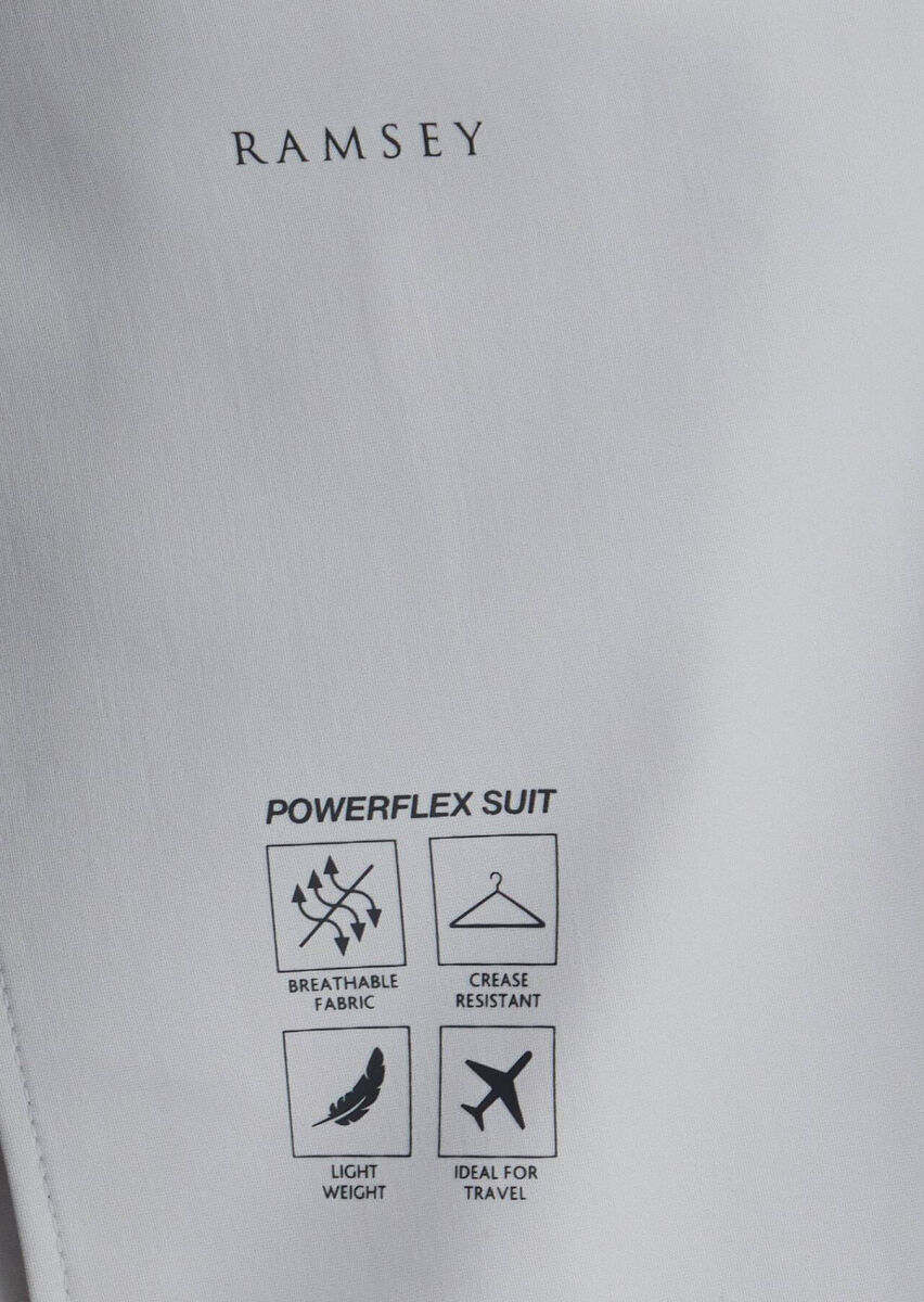 Light Grey Plain Comfort Fit Suit - 4