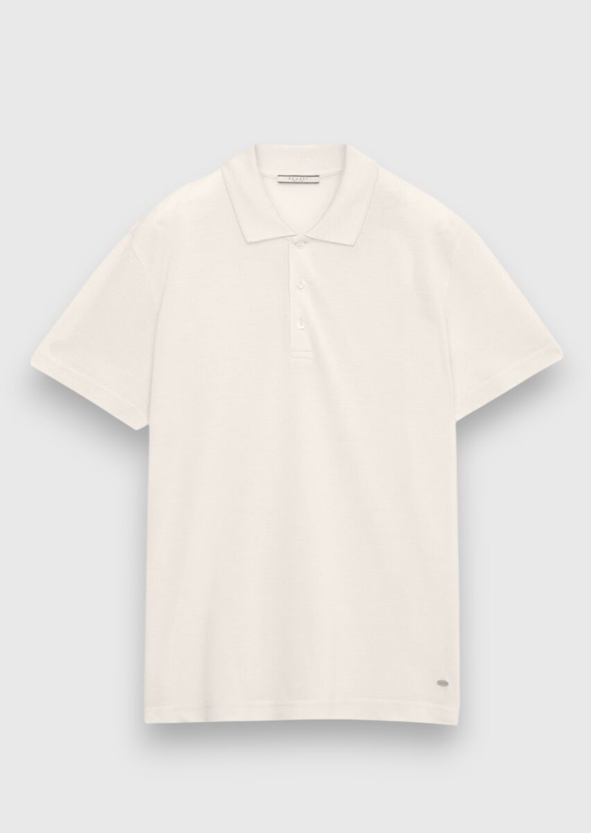 Light Grey Plain Cotton Blended T-Shirt - 6