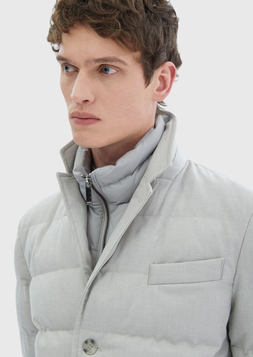Light Grey Regular Fit Lightweight Jacket - 6