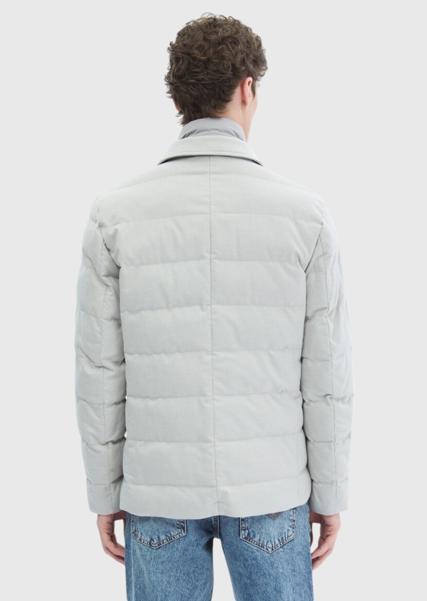 Light Grey Regular Fit Lightweight Jacket - 8