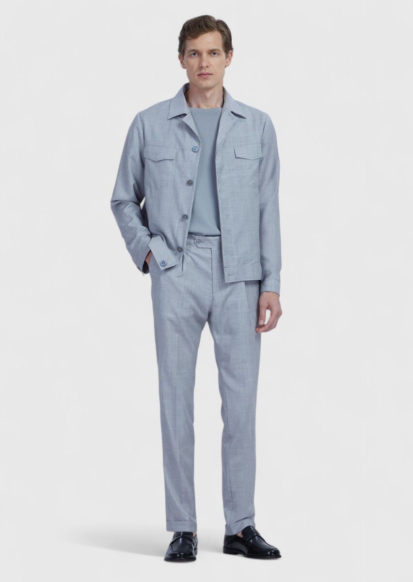 Light Grey Shirt Jacket - 2