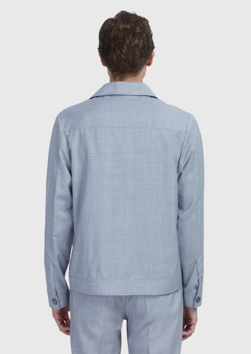 Light Grey Shirt Jacket - 7