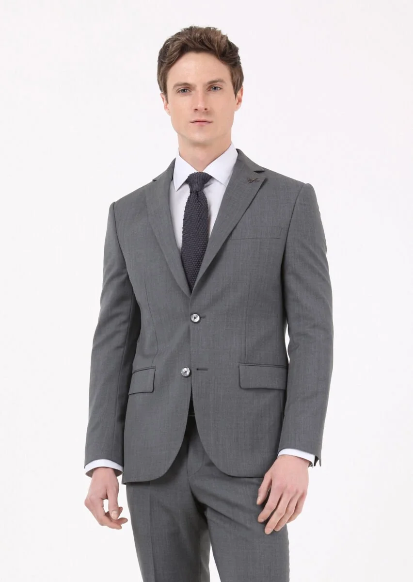 Light Grey Striped Regular Fit Weaving Classical 100% Cotton Shirt - 4