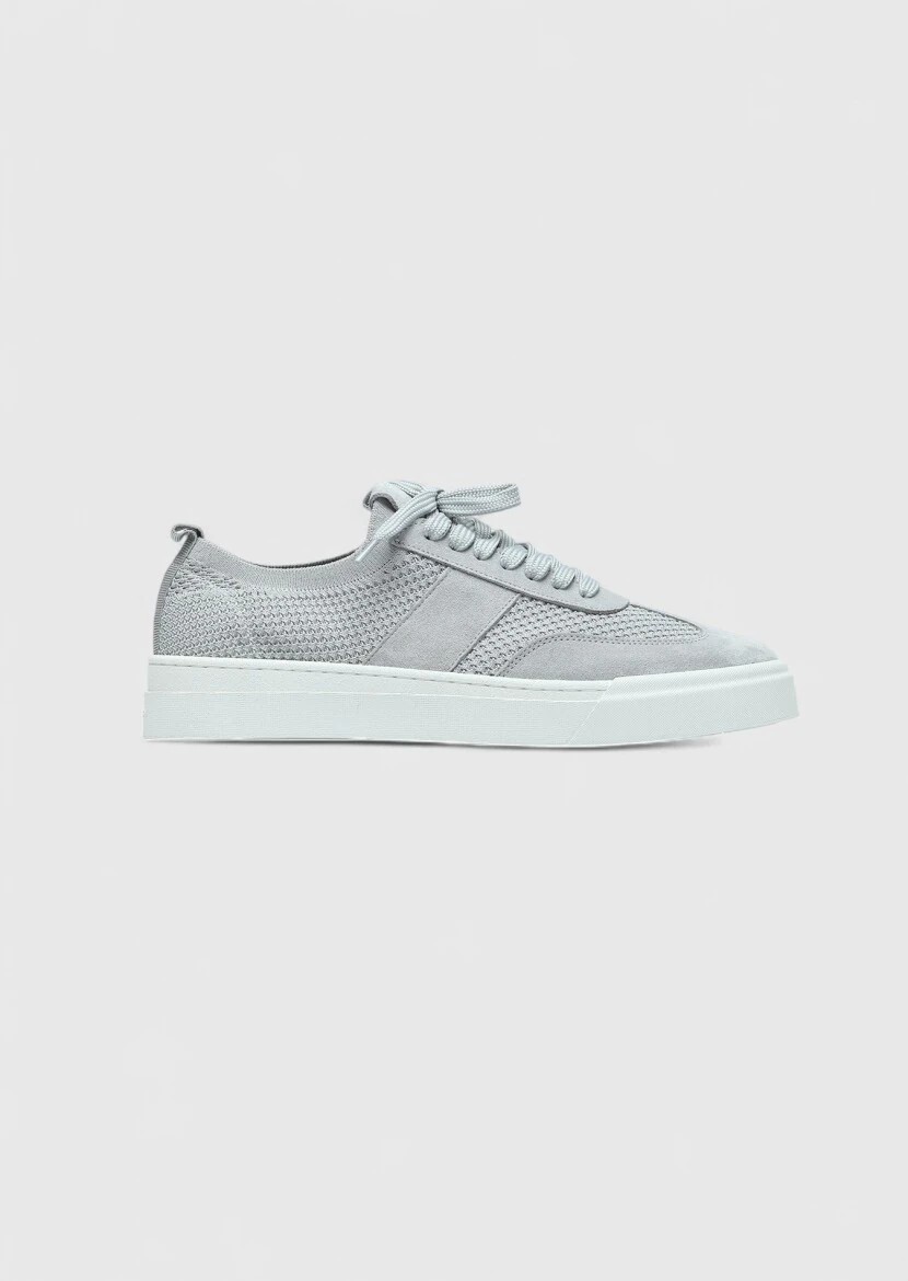 Light Grey Suede Sneaker - RAMSEY