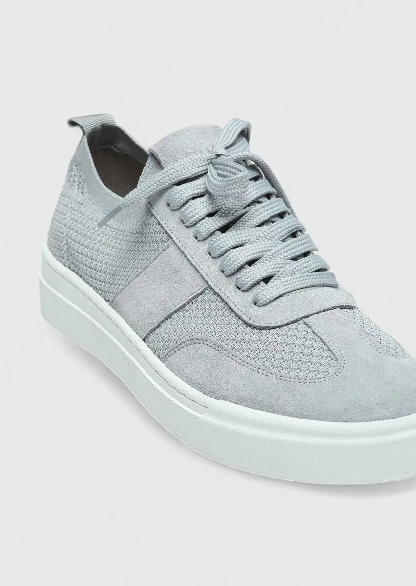 Light Grey Suede Sneaker - 2