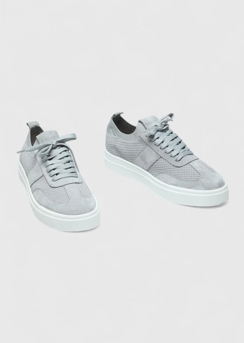 Light Grey Suede Sneaker - 3