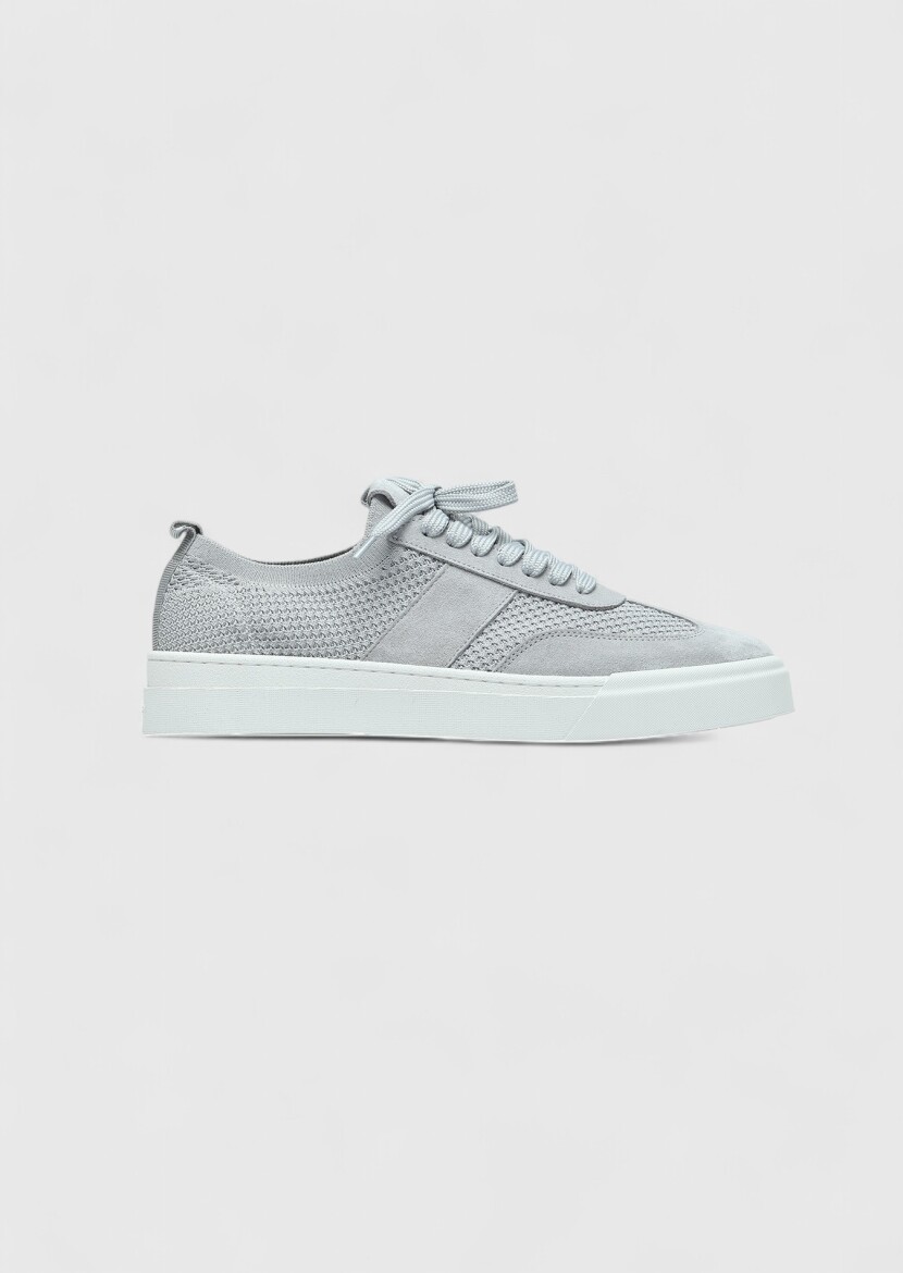 Light Grey Suede Sneaker - RAMSEY